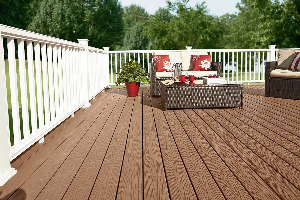 Trex composite deck installation